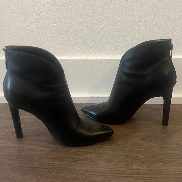 Nine West Danie Black Leather Dress Booties - Picture 7 of 12
